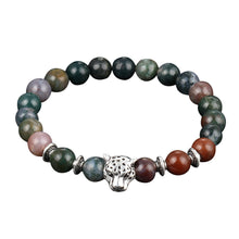 Load image into Gallery viewer, Obsidian Bracelet Buddha Head Gold Bracelet Lava Stone Bead Bracelets
